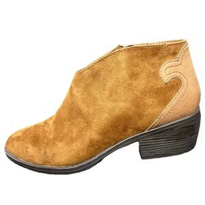 Melrose Ave Los Angeles Suede Ankle Booties Brown Zip Western Style Women’s 10